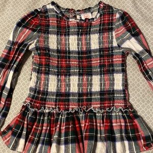 Christmasy plaid long sleeve shirt
